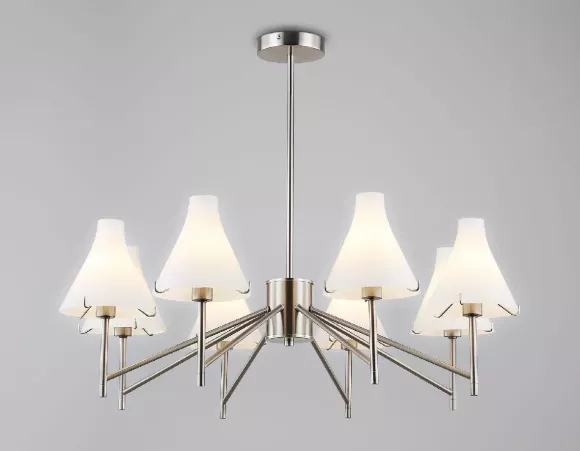 Люстра на штанге Ambrella Light High Light Modern LH57125, Никель, Белый, Металл