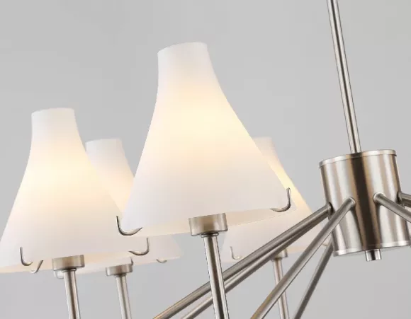Люстра на штанге Ambrella Light High Light Modern LH57125, Никель, Белый, Металл, крупный план