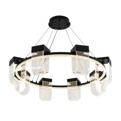 Подвесная светодиодная люстра с пультом управления LED4U L7707-900 BK