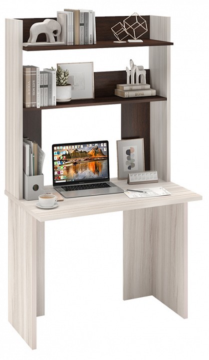 Стол компьютерный Домино Lite СКЛ-Прям100(без тумбы)+НКЛХ-100 MER_SKL-Pryam100bez-tumby-NKLH-100-KSH-CH