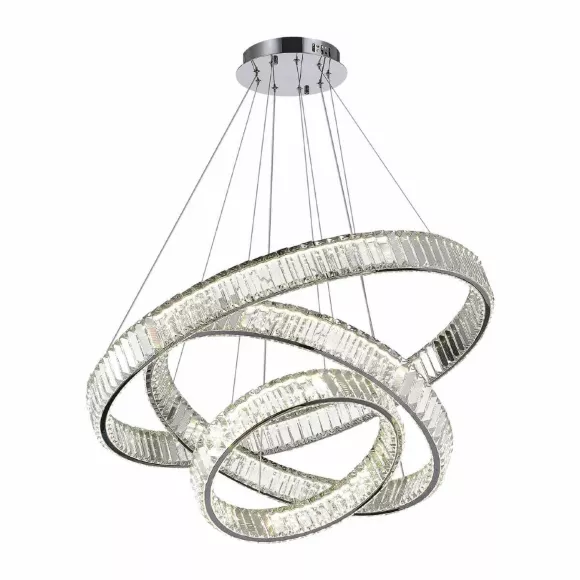 Подвесная люстра ST Luce Tivoli SL1622.103.03, Хром, Прозрачный, Нейтральный белый Подвесная люстра ST Luce Tivoli SL1622.103.03, Хром, Прозрачный, Нейтральный белый