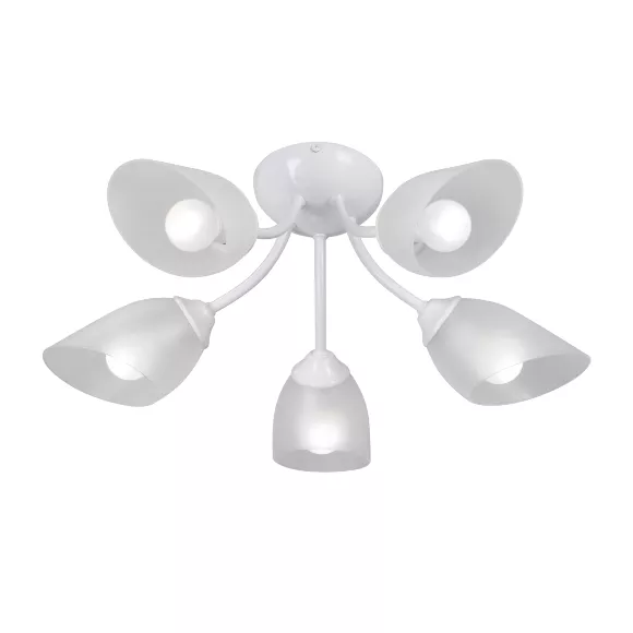 Потолочная люстра Vitaluce V3405-0/5PL, Белый, Металл, Пластик Потолочная люстра Vitaluce V3405-0/5PL, Белый, Металл, Пластик
