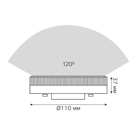 Лампа светодиодная Gauss GX53 14W 4100K матовая 83824