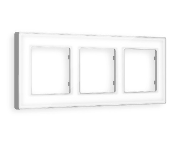 Рамка трехместная Ambrella Volt Arctic AF580133