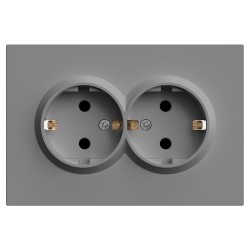 Розетка 2-местная с защитной шторкой Stekker Эмили RST16-5114-10 49960