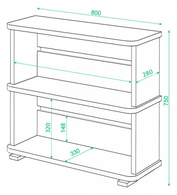 Стеллаж СБ-25/2 MER_SB-25-2_SHK