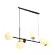 Подвесная люстра iLamp Golden 9136P/6 BK-WH