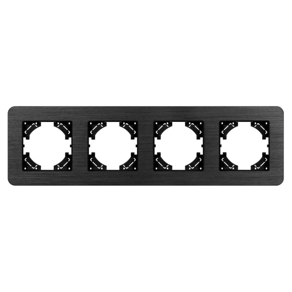 Рамка на 4 поста алюминиевая Arlight FRM-AKIRY-AL-4-BK 049732