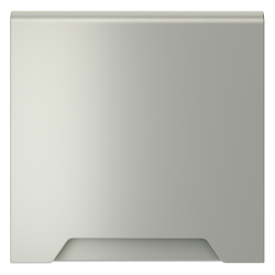 Накладка для розетки с заземлением, защитными шторками и крышкой Voltum S70 (сталь) VLS000805