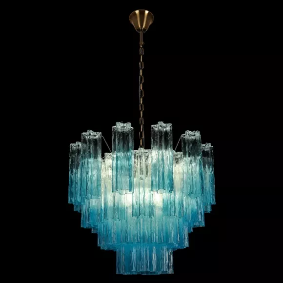 Подвесная люстра Loft IT Murano 10580/600 Clear blue, Бронза, Голубой, Металл, крупный план Подвесная люстра Loft IT Murano 10580/600 Clear blue, Бронза, Голубой, Металл, крупный план