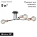 Потолочная люстра Vitaluce V4560-1/3PL, Черный, Металл, Лофт стиль