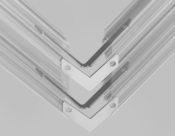 Комплект угловых вертикальных и горизонтальных соединителей 90 для магнитного шинопровода 4шт Ambrella Light Track System GL2015