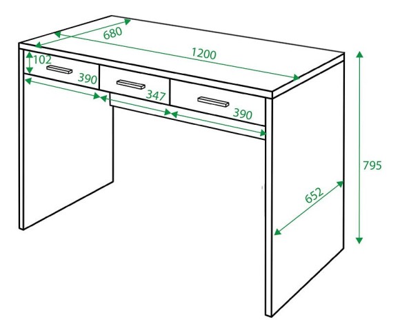 Стол письменный Домино СП-32С MER_SP-32S_K