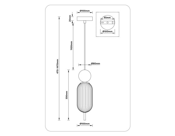 Подвесной светильник Ambrella Light High Light Ceramo Modern LH53101