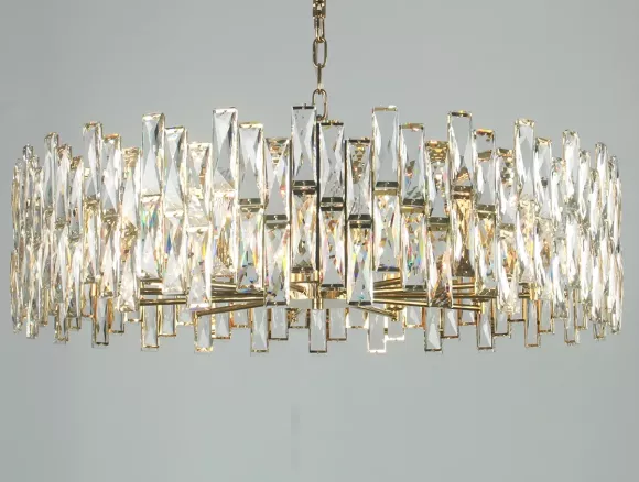Подвесная люстра Newport 10120 10123+9/C gold М0068965, Золото, Прозрачный, Металл, крупный план