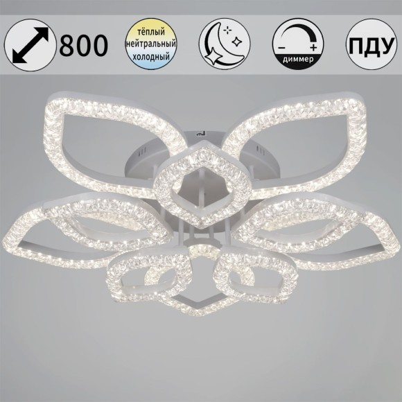 Потолочная люстра с пультом управления Reluce 28120-0.3-5+5C WH