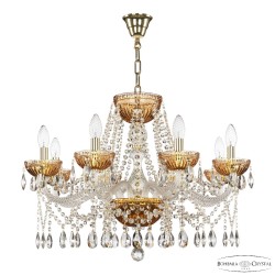 Подвесная люстра Bohemia Ivele Crystal 5413/8/240 G Amber/M-1G