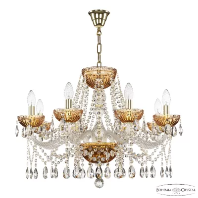 Подвесная люстра Bohemia Ivele Crystal 5413/8/240 G Amber/M-1G