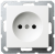 Розетка без заземления Jasmart с защитными шторками 16A 250V 2P белый глянцевый G5503W
