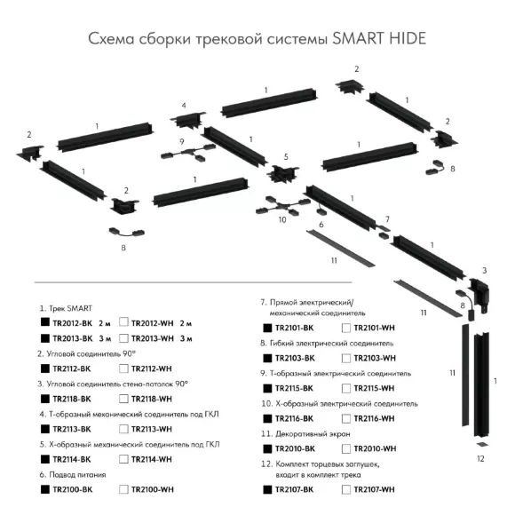 Коннектор Denkirs Smart Uni TR2116-WH, Белый, Пластик Коннектор Denkirs Smart Uni TR2116-WH, Белый, Пластик