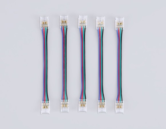 Соединитель гибкий двухсторонний Ambrella Light Illumination COB RGB 12/24V для лент 10mm (4 конт.) (5шт. в комплекте) GS7921
