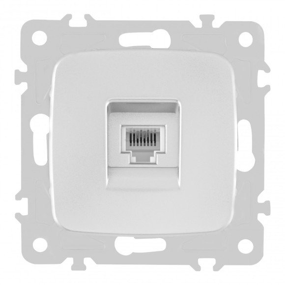 Розетка телефонная RJ11 Arte Milano 205.51-1.silver