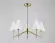 Люстра на штанге Ambrella Light High Light Modern LH57133, Латунь, Белый, Металл, вид сверху
