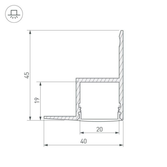 Профиль Arlight ARH-CEIL-2000 ANOD 016150