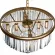 Каскадная люстра Loft IT Prism Clear 10019/500C, Матовое золото, Прозрачный, Золото, крупный план