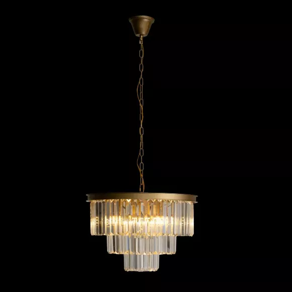Каскадная люстра Loft IT Prism Clear 10019/500C, Современный, Золото Каскадная люстра Loft IT Prism Clear 10019/500C, Современный, Золото