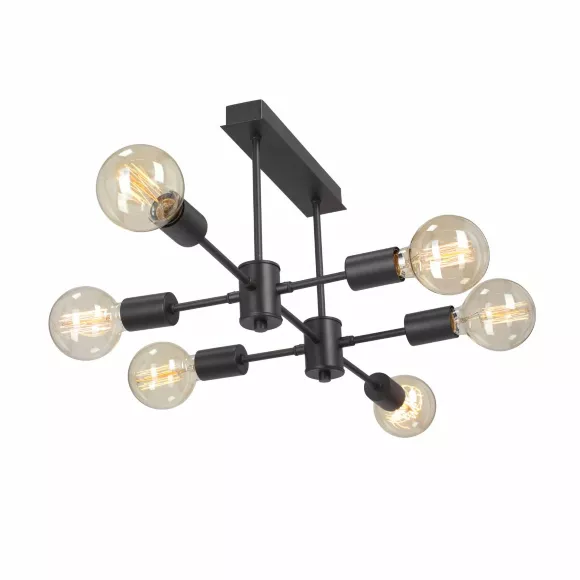 Потолочная люстра Vitaluce V3989-1/6PL, Лофт, Черный