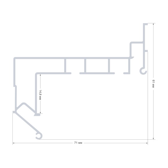 Алюминиевый профиль для натяжного потолка Apeyron 08-59