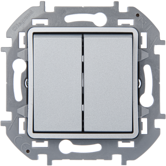Переключатель двухклавишный Legrand Inspiria 673657