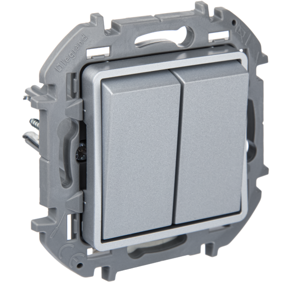 Переключатель двухклавишный Legrand Inspiria 673657