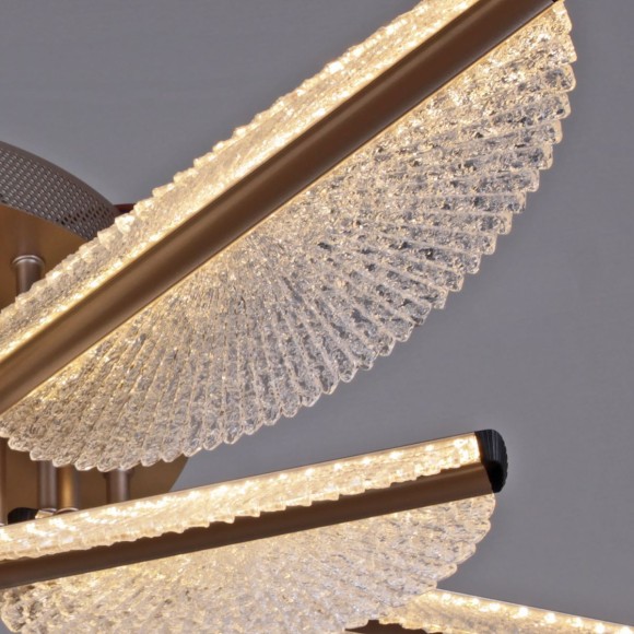 Потолочная светодиодная люстра Reluce 00490-0.3-5+5 champagne silver