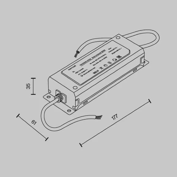 Блок питания Maytoni 48В 200Вт PoВтer supply 48V TRA130DR-200Вт Блок питания Maytoni 48В 200Вт PoВтer supply 48V TRA130DR-200Вт