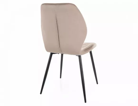Стул Mike Velvet Bluvel 40 SGN_MIKEVCCB, черный, темно-бежевый Стул Mike Velvet Bluvel 40 SGN_MIKEVCCB, черный, темно-бежевый