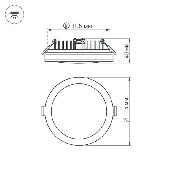 Влагозащищенный светильник Arlight LTD-115SOL-15W Warm White 020708 Влагозащищенный светильник Arlight LTD-115SOL-15W Warm White 020708