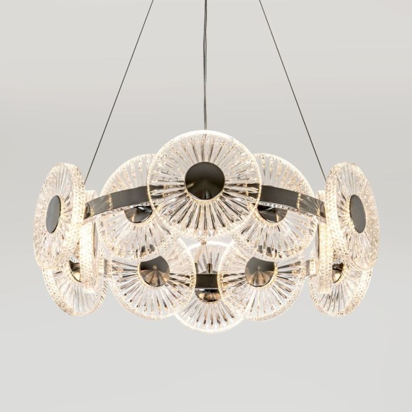 Подвесная светодиодная люстра с пультом управления Modelux MS.1831.12 CR