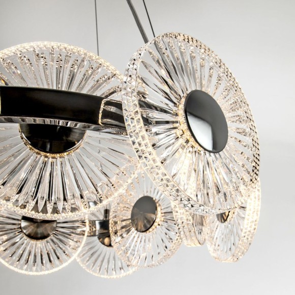 Подвесная светодиодная люстра с пультом управления Modelux MS.1831.12 CR