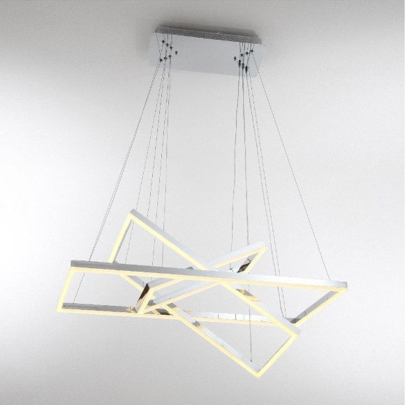 Подвесная светодиодная люстра с пультом управления LED4U L11001-3 CR