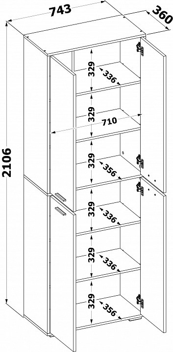 Шкаф книжный ШУ-354 SK_00-00016324