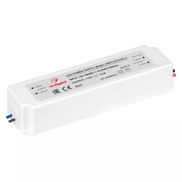 Блок питания Arlight ARPV-LV12100-A (12V, 8.3A, 100W) 018970(1) Блок питания Arlight ARPV-LV12100-A (12V, 8.3A, 100W) 018970(1)