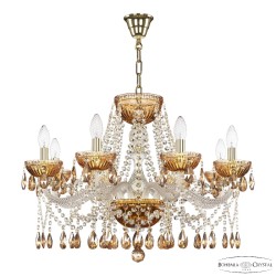 Подвесная люстра Bohemia Ivele Crystal 5413/8/240 G Amber/M-1G K721