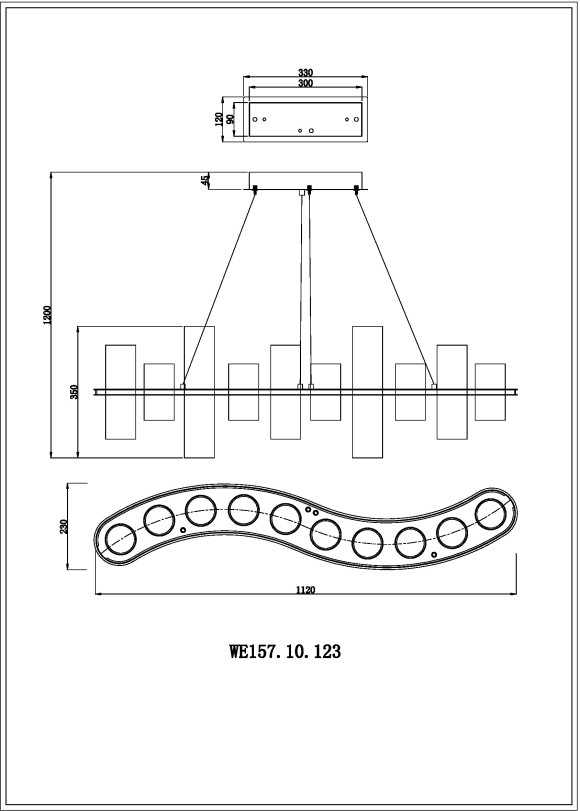 Подвесная светодиодная люстра Wertmark Paula WE157.10.123