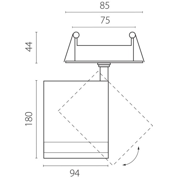 Встраиваемый светильник 20-55G с адаптером Lightstar Canno Pro C4406RS