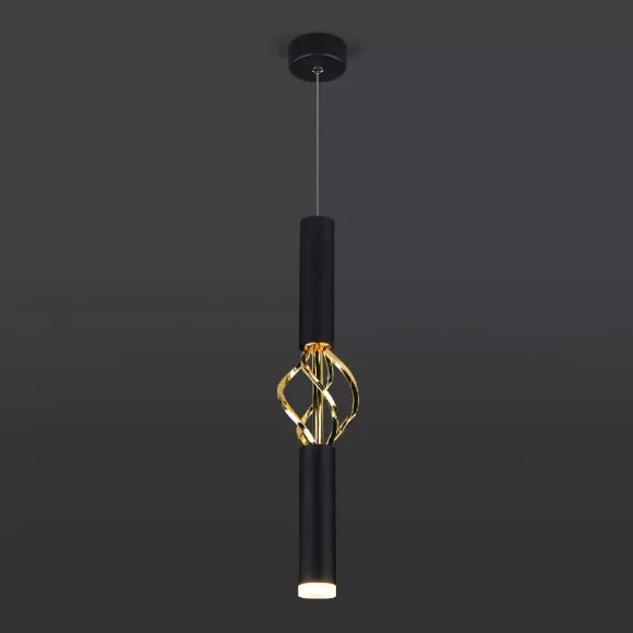 Подвесной светодиодный светильник Eurosvet Lance 50191/1 LED черный/золото Подвесной светодиодный светильник Eurosvet Lance 50191/1 LED черный/золото