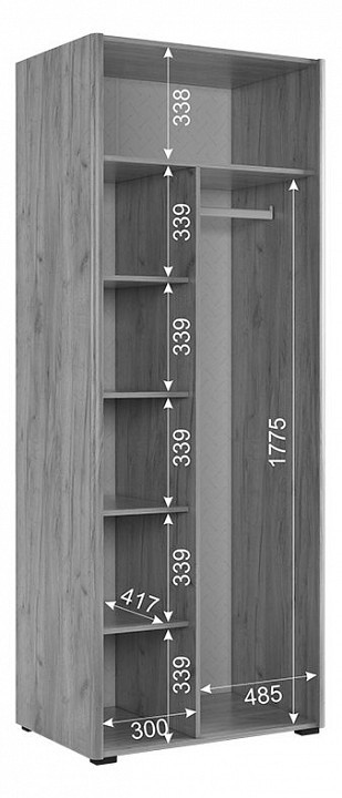 Шкаф платяной Адам MBS_MSA-03_2563