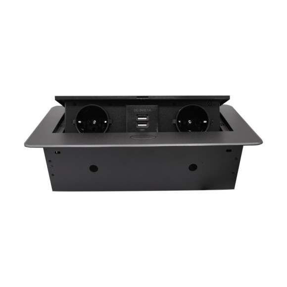 Блок розеток (2 секции полуавтомат 1 USB + 1 type-C с кабелем питания) Mebax 00-00002881