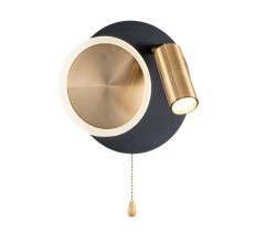 Светодиодный спот Arte Lamp Syrma A2213AP-2BK, LED, 12W, золото